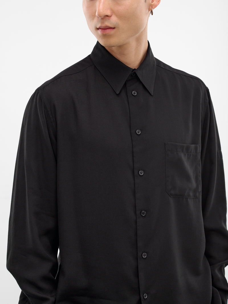 Black Classic Button-Up Shirt (HK-B83-250-2-BLACK)