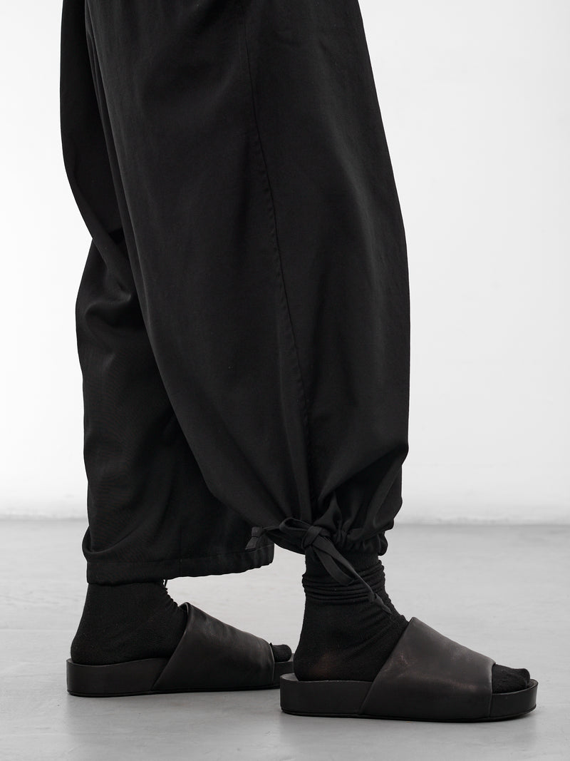 Black Wool Gabardine Jumpsuit (HK-D03-100-2-BLACK)