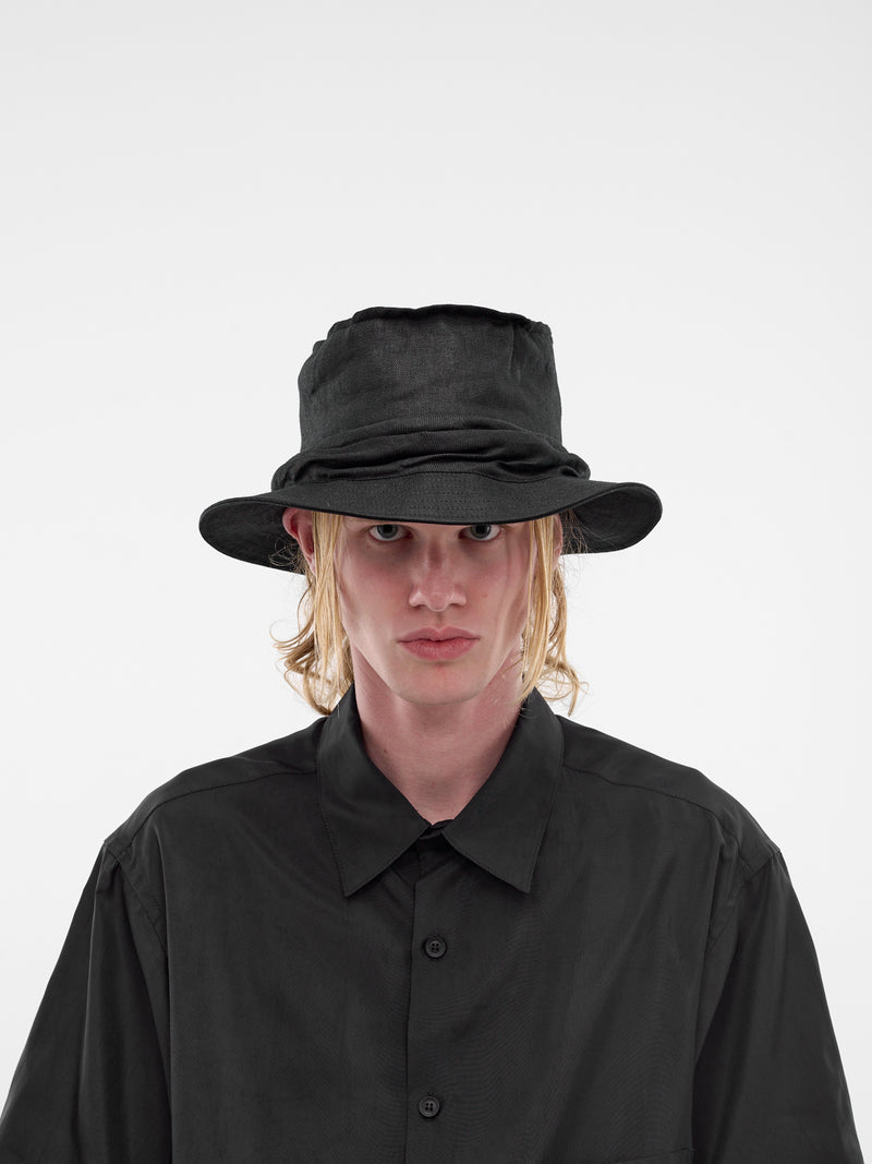 Black Flax Bucket Hat (HK-H07-361-3-BLACK)