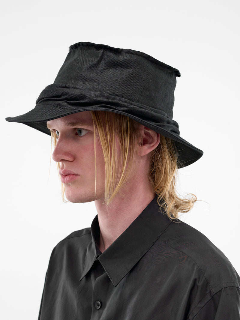Black Flax Bucket Hat (HK-H07-361-3-BLACK)