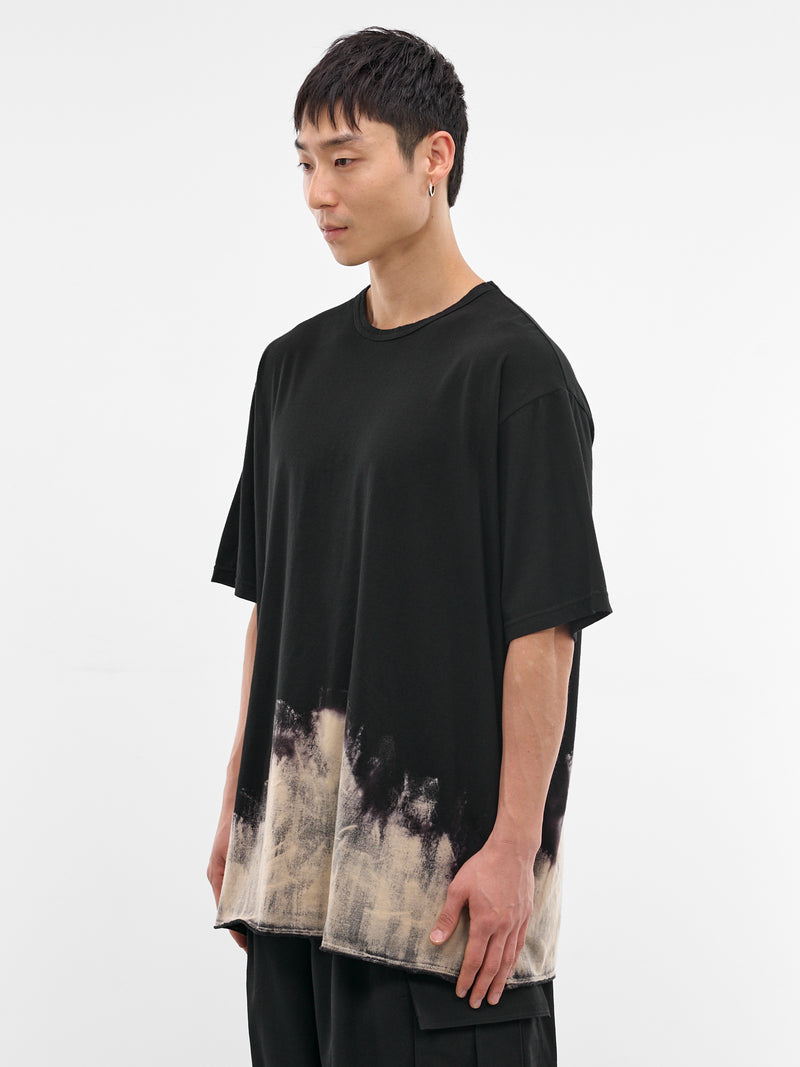 Black Blurred Discharge Tee (HK-T12-082-BLACK)