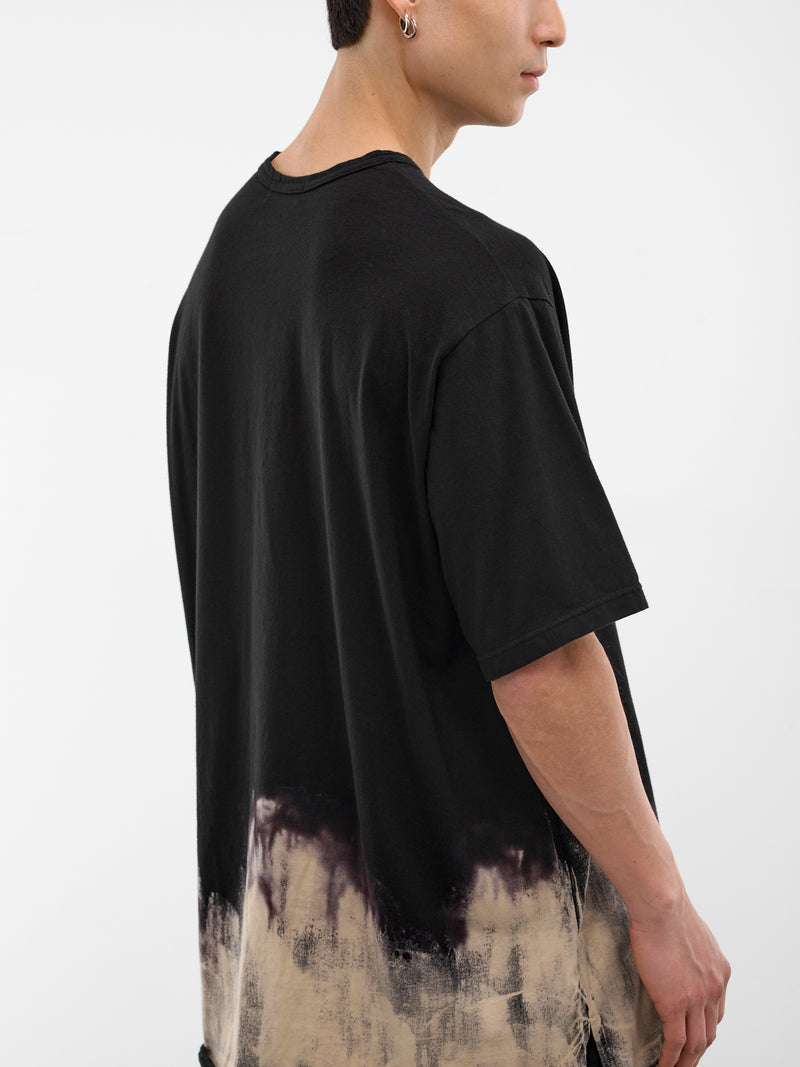 Black Blurred Discharge Tee (HK-T12-082-BLACK)