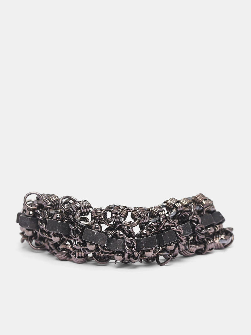 Multi-Chain Gear Metal Bracelet (HL-A84-957-SILVER)