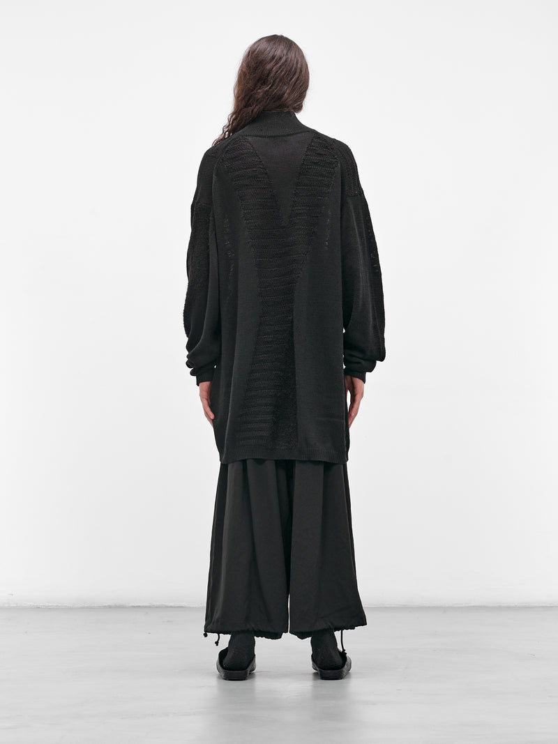 Black Knit Oversized High Neck (HL-K14-193-1-BLACK)