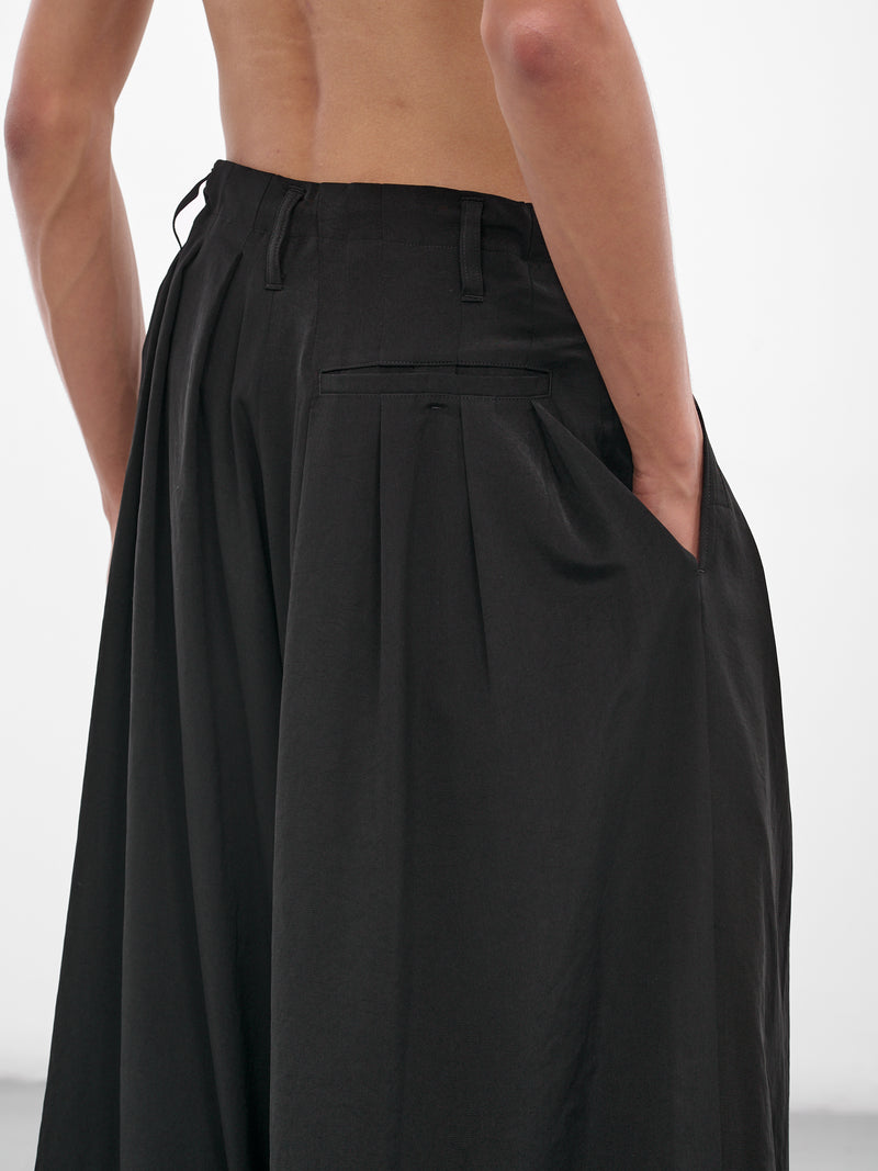 Black Wide Tuxedo Balloon Pants (HL-P14-500-1-BLACK)