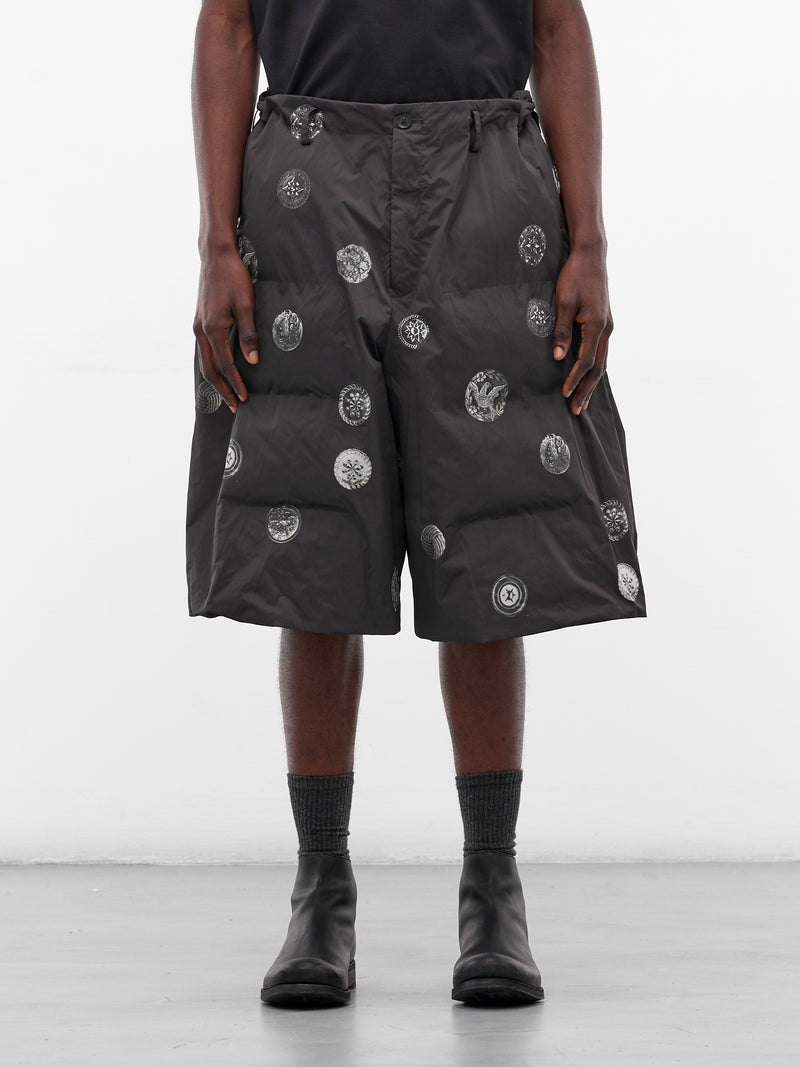 Black Graphic Padded Shorts (HL-P63-933-BLACK)