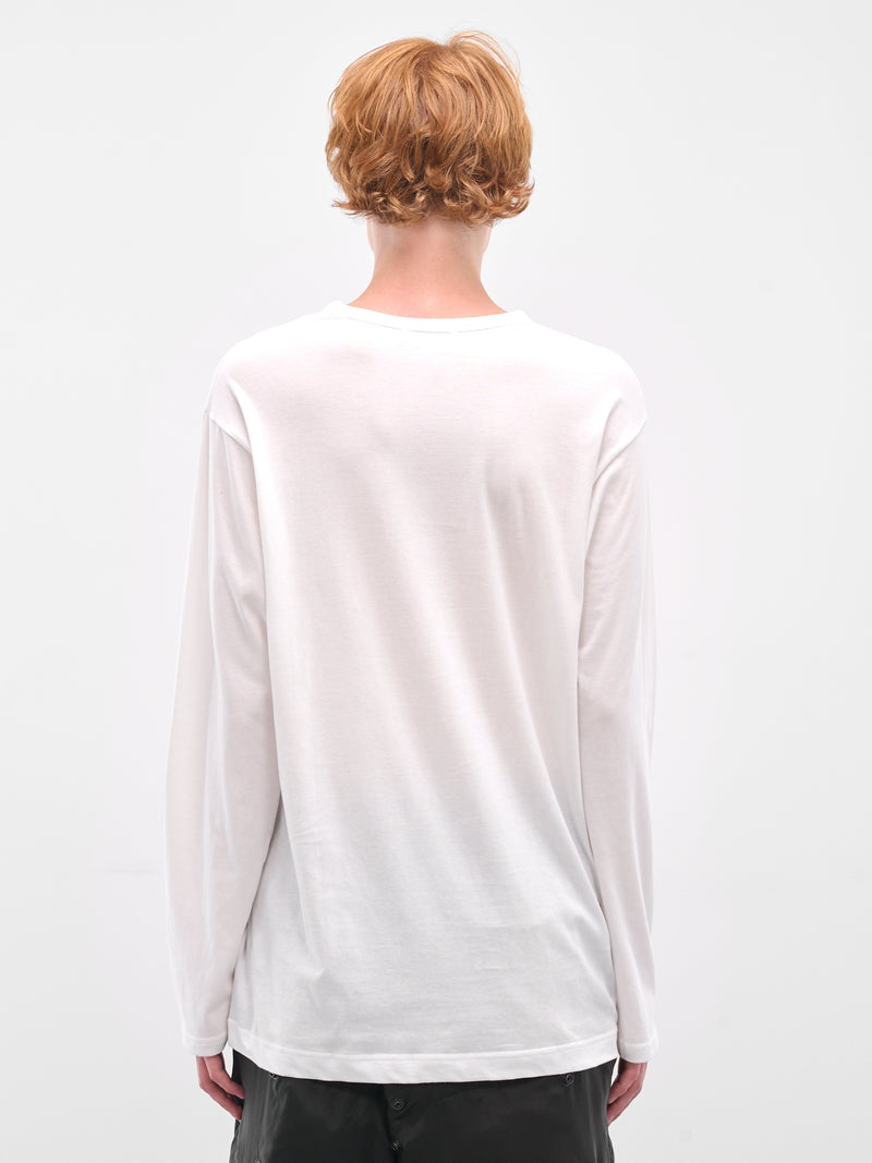 White Crewneck Long Sleeve Tee (HL-T03-070-OFF-WHITE)
