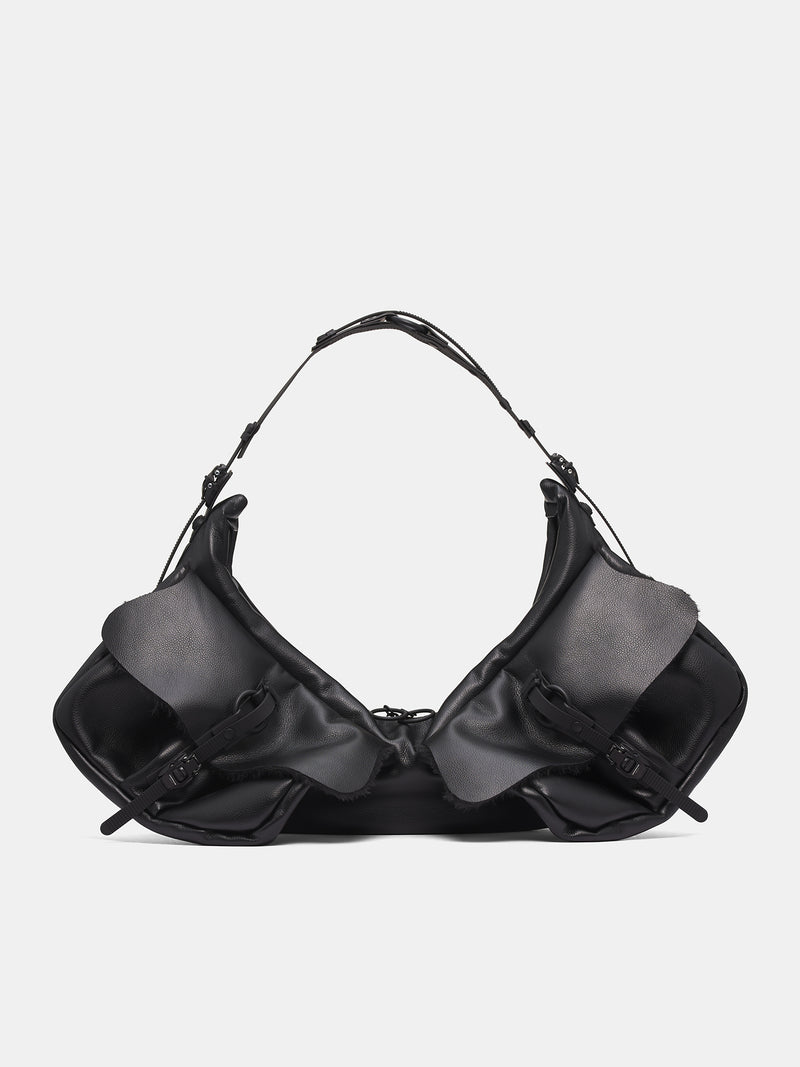 Black Half Moon Handbag (HM03-HALF-MOON-BLACK-MATT-POCK)