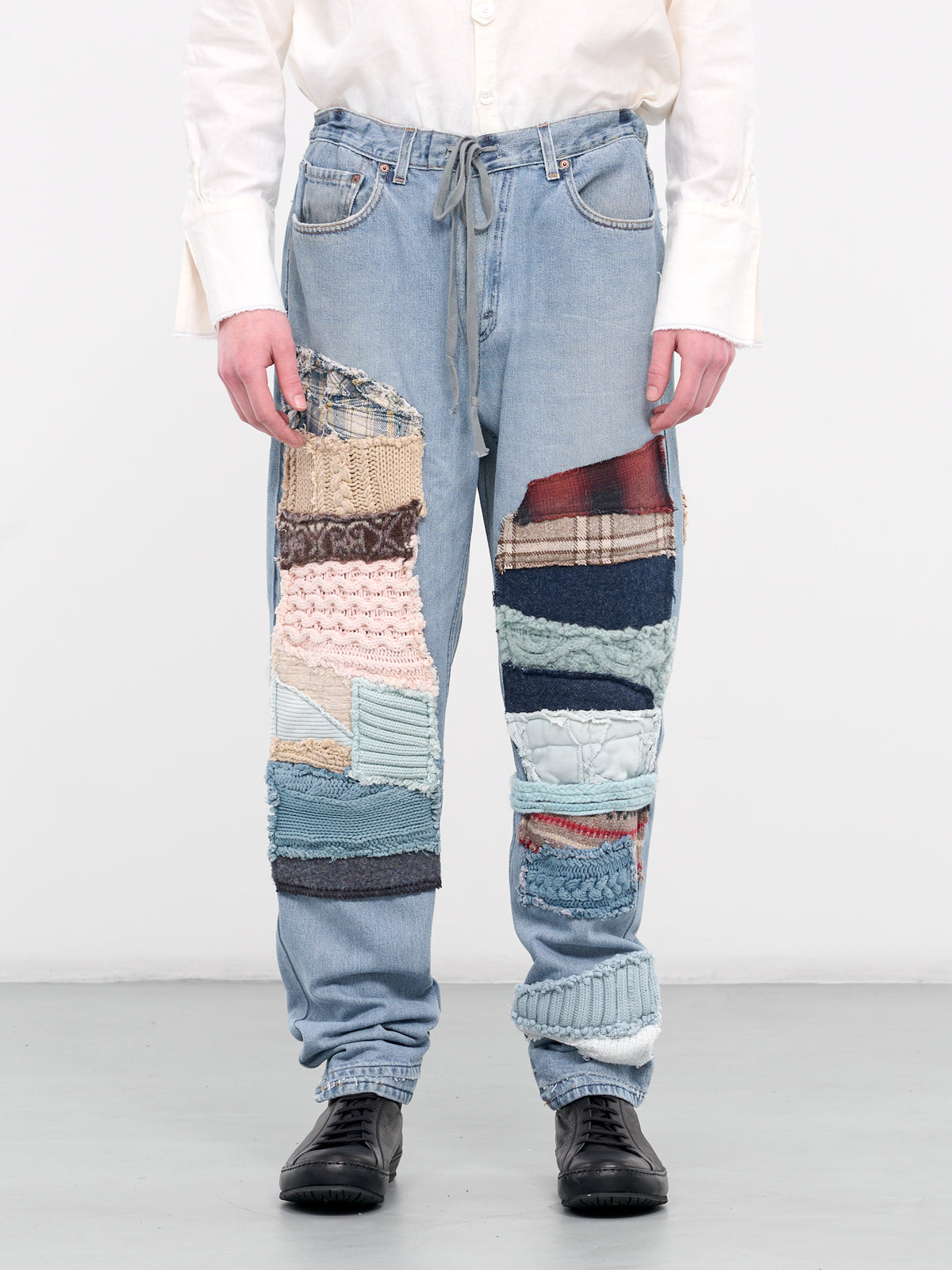 Sweater Patchwork Denim Jeans (HM201-DENIM-BLUE)