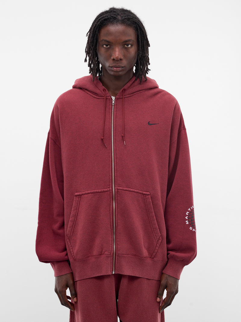 Martine Rose x Nike Oversized Hoodie (HM9026-13-CRIMSON-HTR-WHITE)