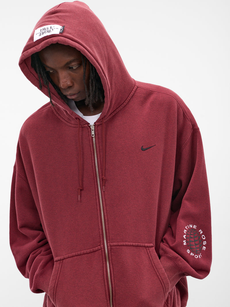 Martine Rose x Nike Oversized Hoodie (HM9026-13-CRIMSON-HTR-WHITE)