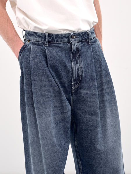 パンツ OHOTORO Brushed Wide Jeans m(long) nine-buttoned-casual-wide-leg-