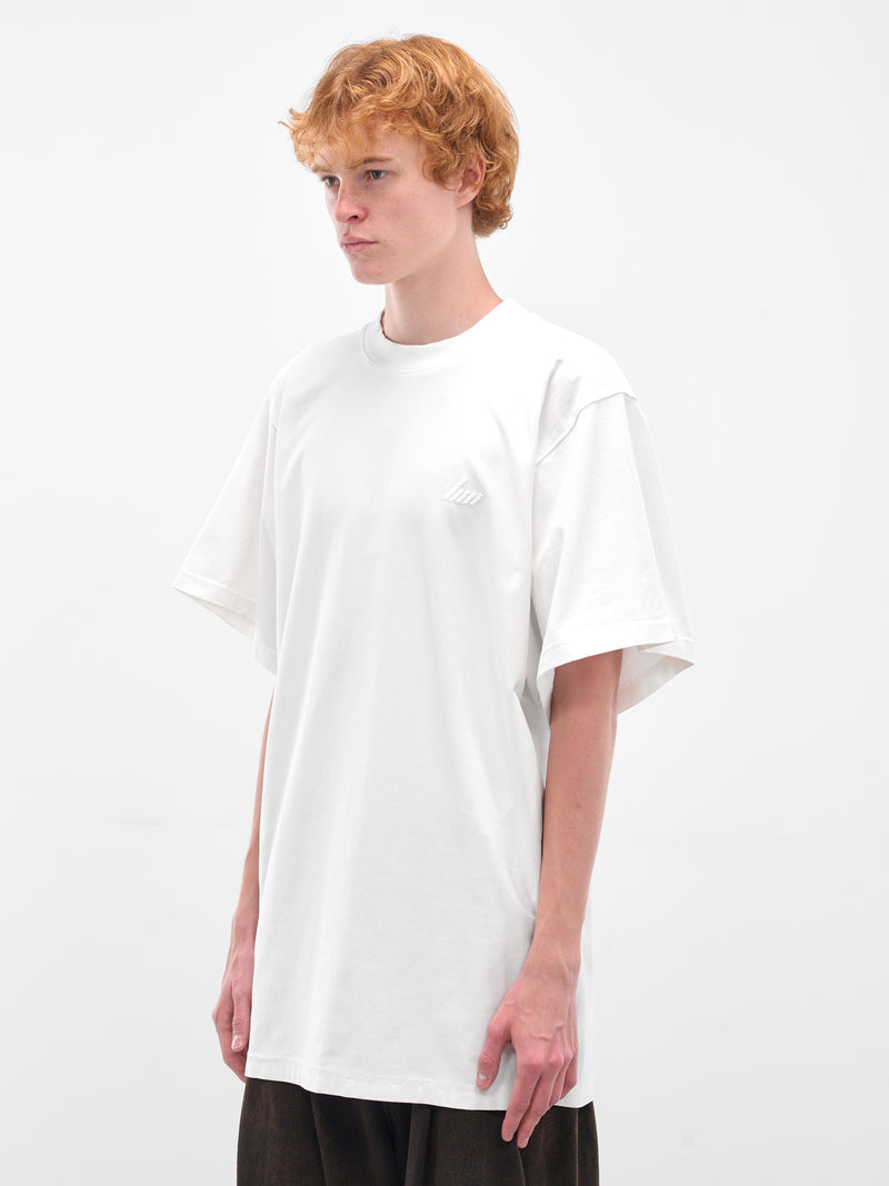 White Oversized Embroidered Tee (HMMB70007R-HB082A-NATURAL)