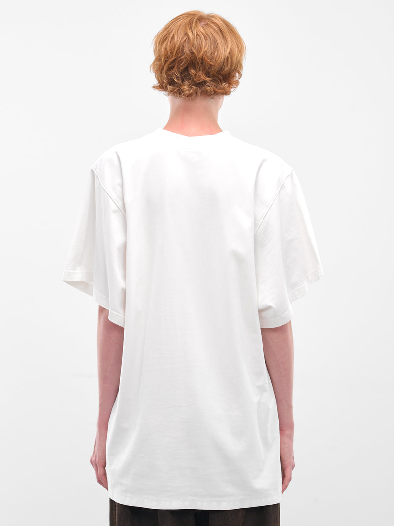 White Oversized Embroidered Tee (HMMB70007R-HB082A-NATURAL)