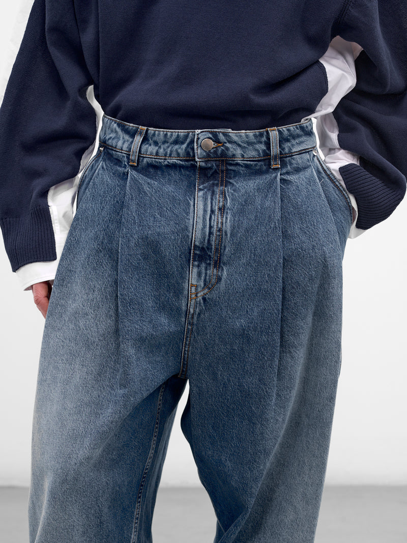 Blue Denim Baggy Jeans (HMMC67021A-HC301-BLUE)