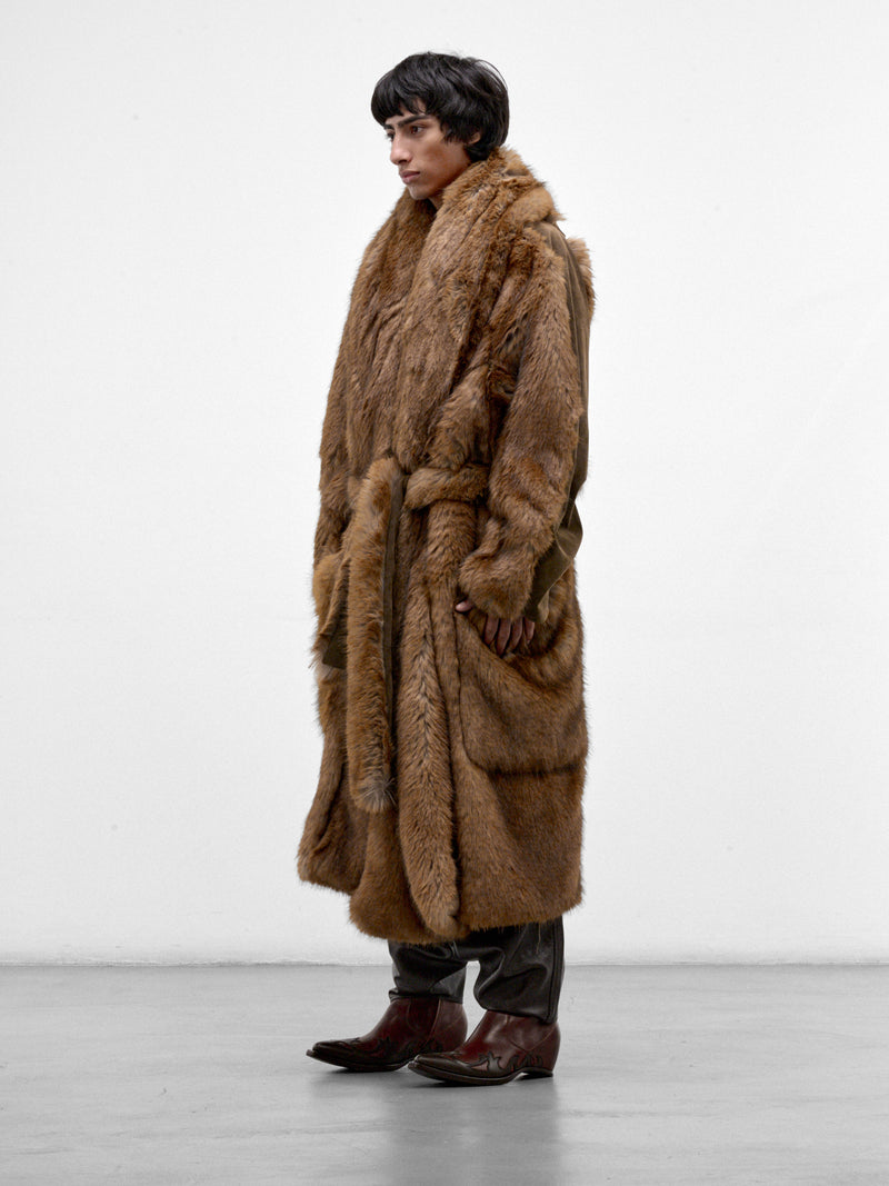 Beige Oversized Faux Fur Coat (HMMD10072P-BEIGE-KHAKI)