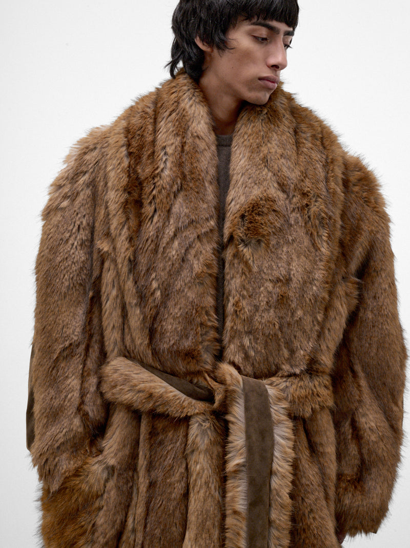 Beige Oversized Faux Fur Coat (HMMD10072P-BEIGE-KHAKI)
