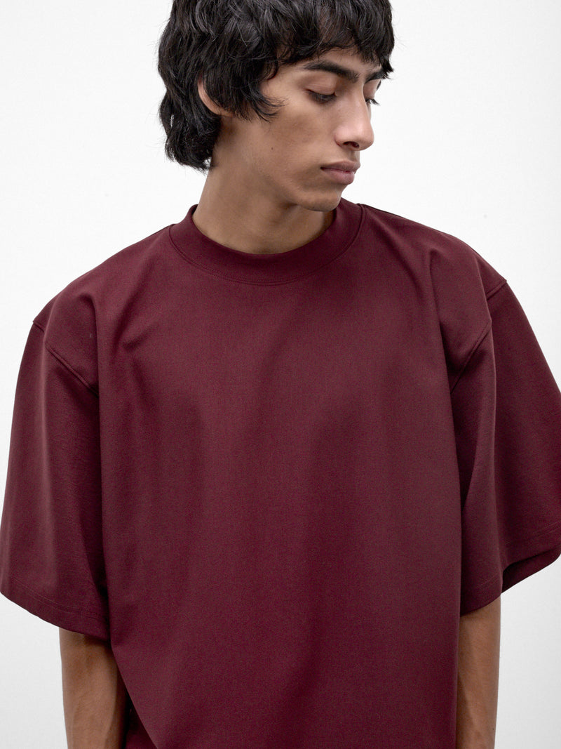 Burgundy Oversized Boxy Tee (HMMD70007R-DARK-RED)