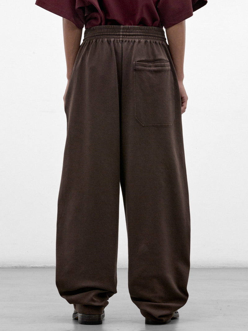 Brown Cotton Wide Sweatpants (HMMD70014R-BROWN)