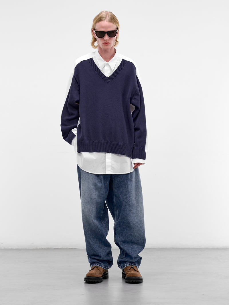 Blue Denim Baggy Jeans (HMMC67021A-HC301-BLUE)