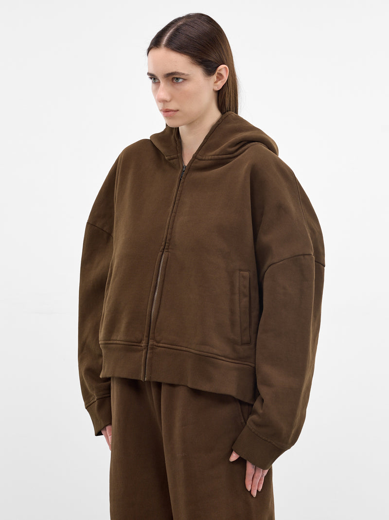 Brunette Oversized Full Zip Hoodie (HO03012-BRUNETTE)
