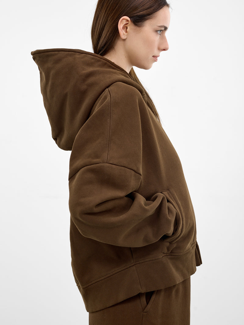 Brunette Oversized Full Zip Hoodie (HO03012-BRUNETTE)