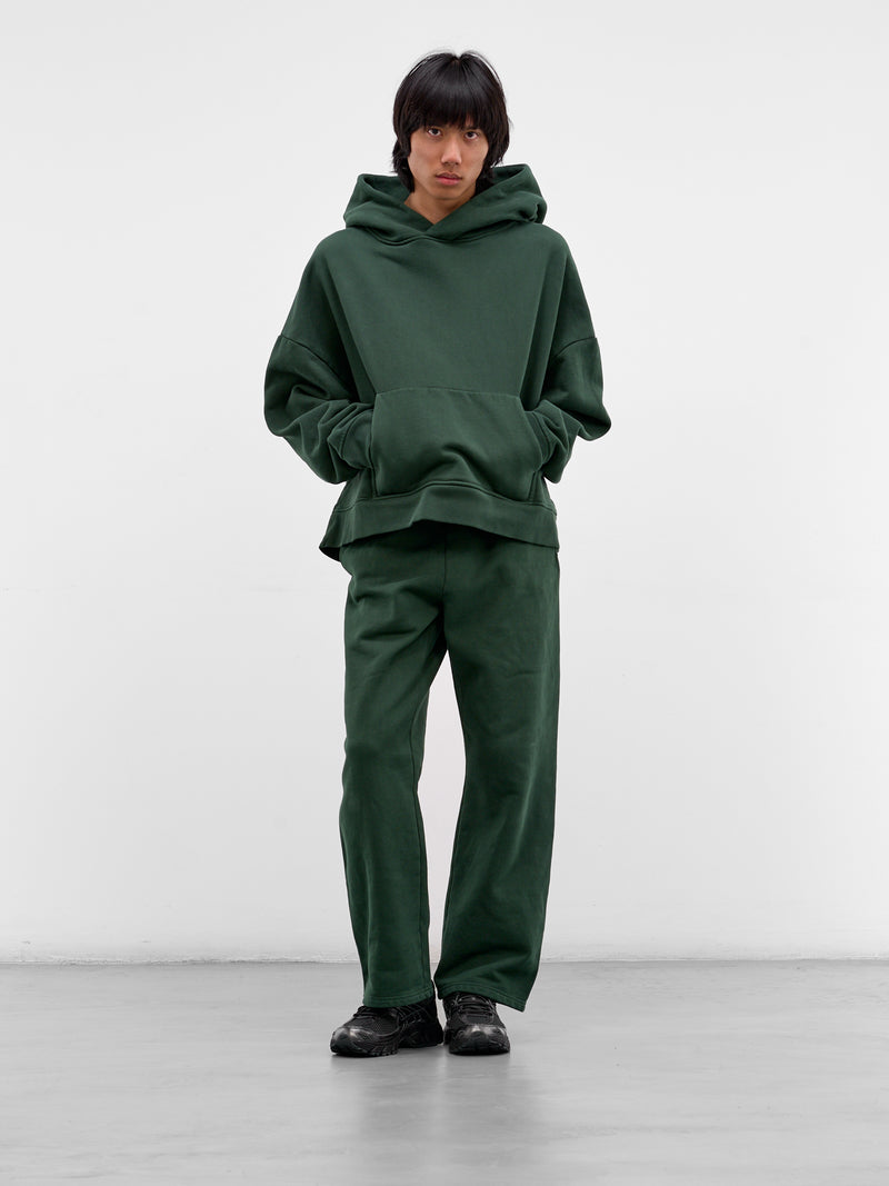Green Cotton Straight Leg Sweatpants (PA04012-COLLEGE-GREEN)