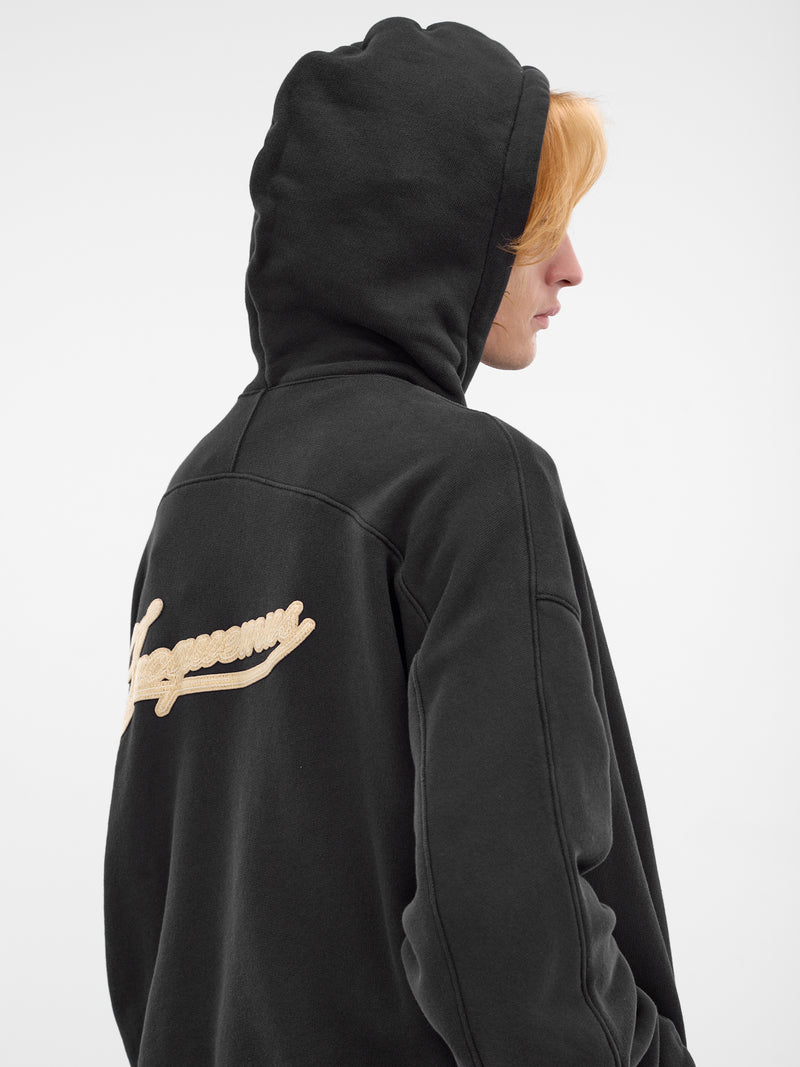 Navy Embroidered Rosemary Zip Hoodie (HOM00302AJ00262-DARK-NAVY)