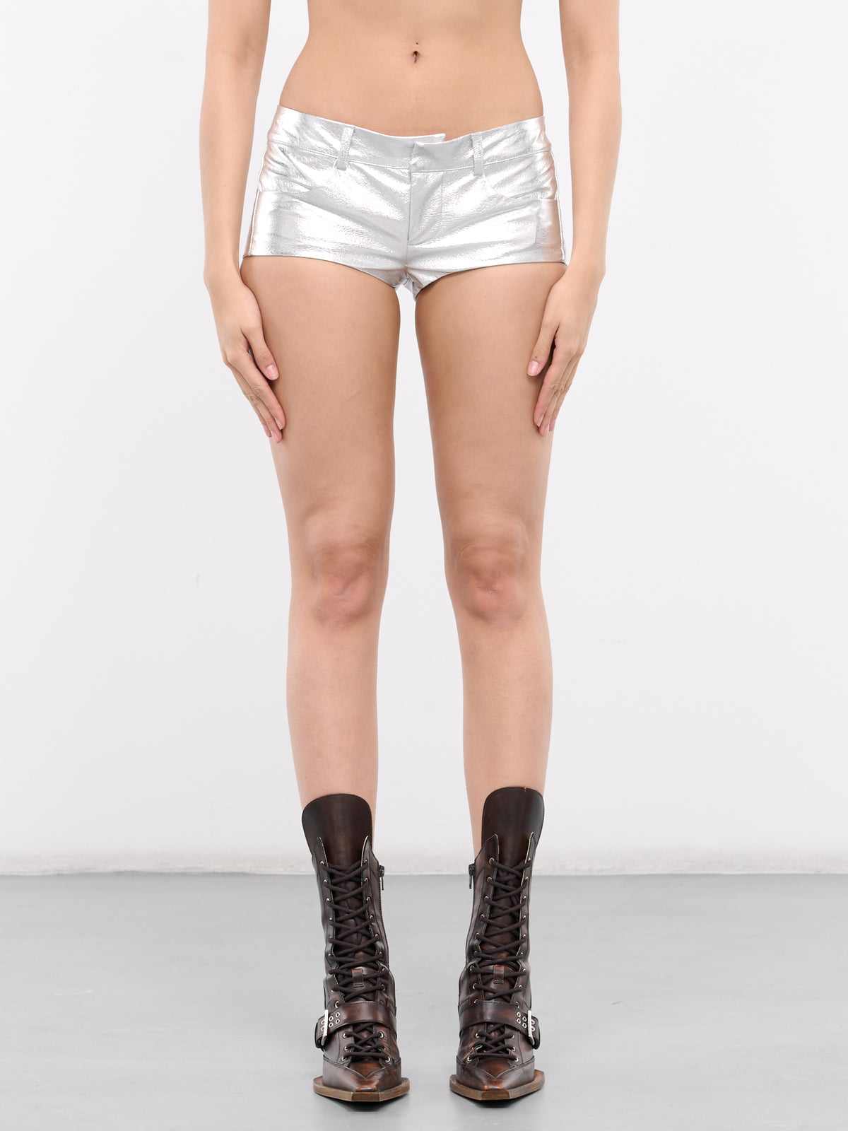 Leather Hot Pants (HOT-PANTS-SILVER)