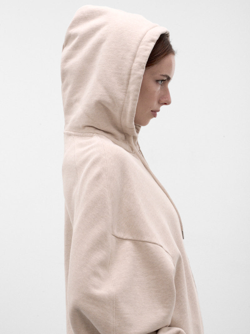 Beige Cotton Corso Zip Hoodie (HOU00314AJ00325-BEIGE)