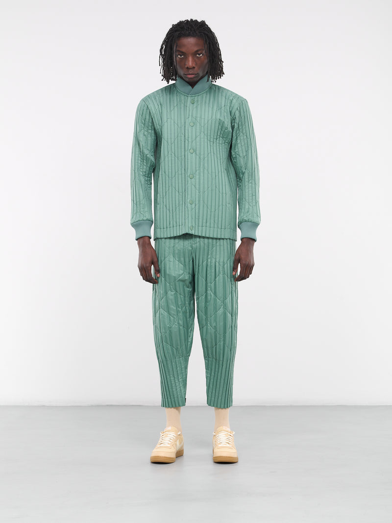 Padded Pleats Vest (HP38FE319-62-GREEN)