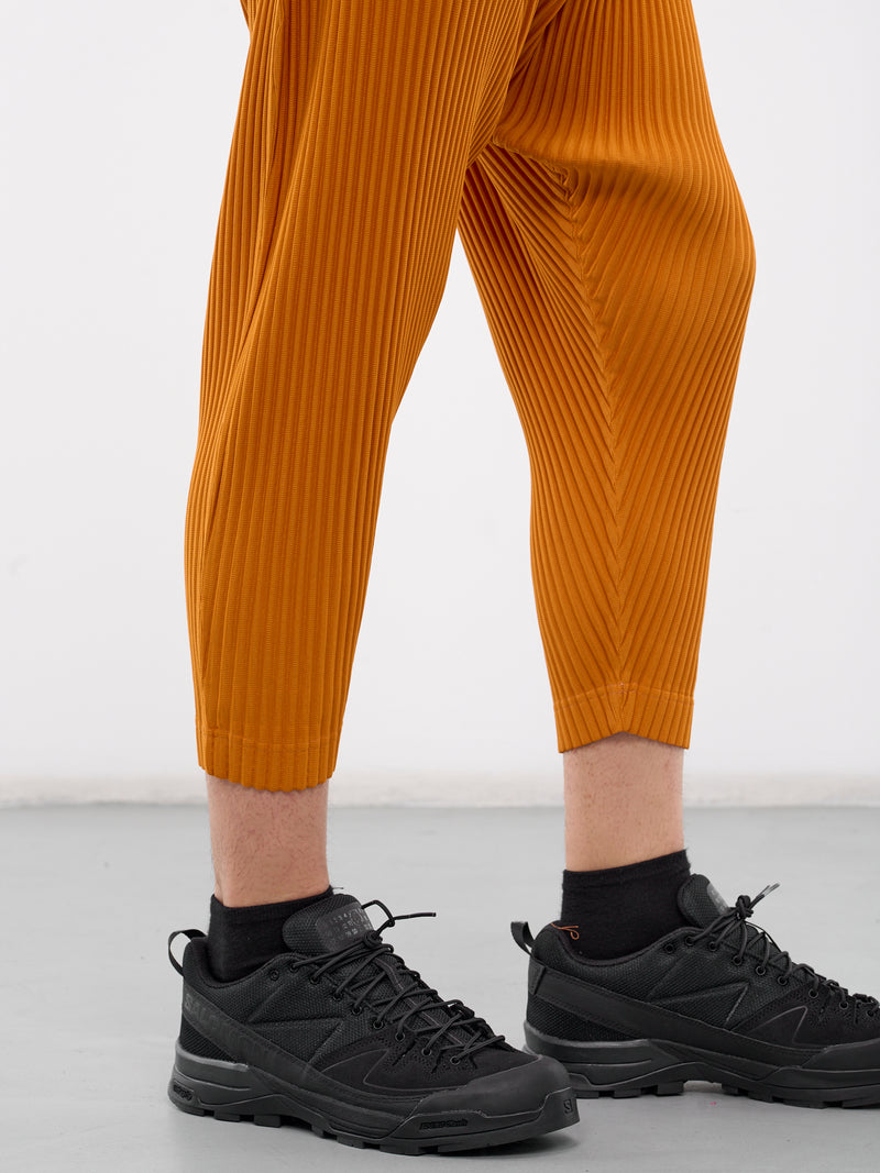 Colorful Pleats Pants (HP46JF141-34-FLAME-ORANGE)