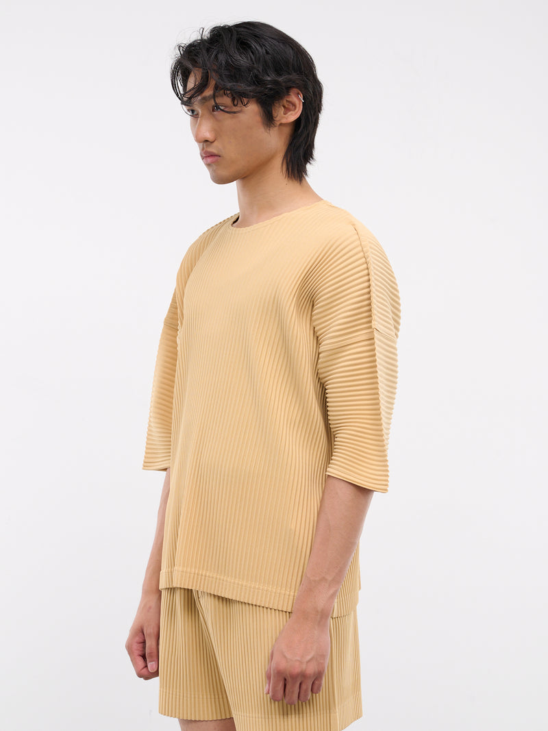 MC July Pleated Tee (HP48JK103-42-VANILLA-BEIGE)
