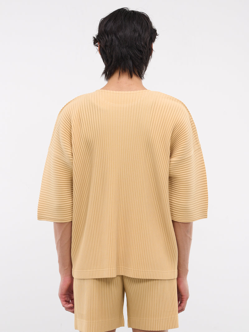 MC July Pleated Tee (HP48JK103-42-VANILLA-BEIGE)
