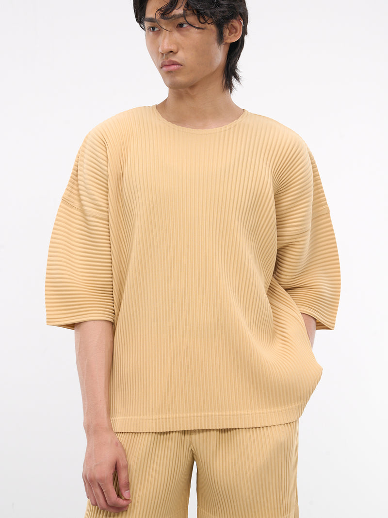 MC July Pleated Tee (HP48JK103-42-VANILLA-BEIGE)