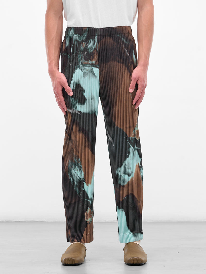 Brown Agate Pleated Trousers (HP58JF207-44-BROWN)