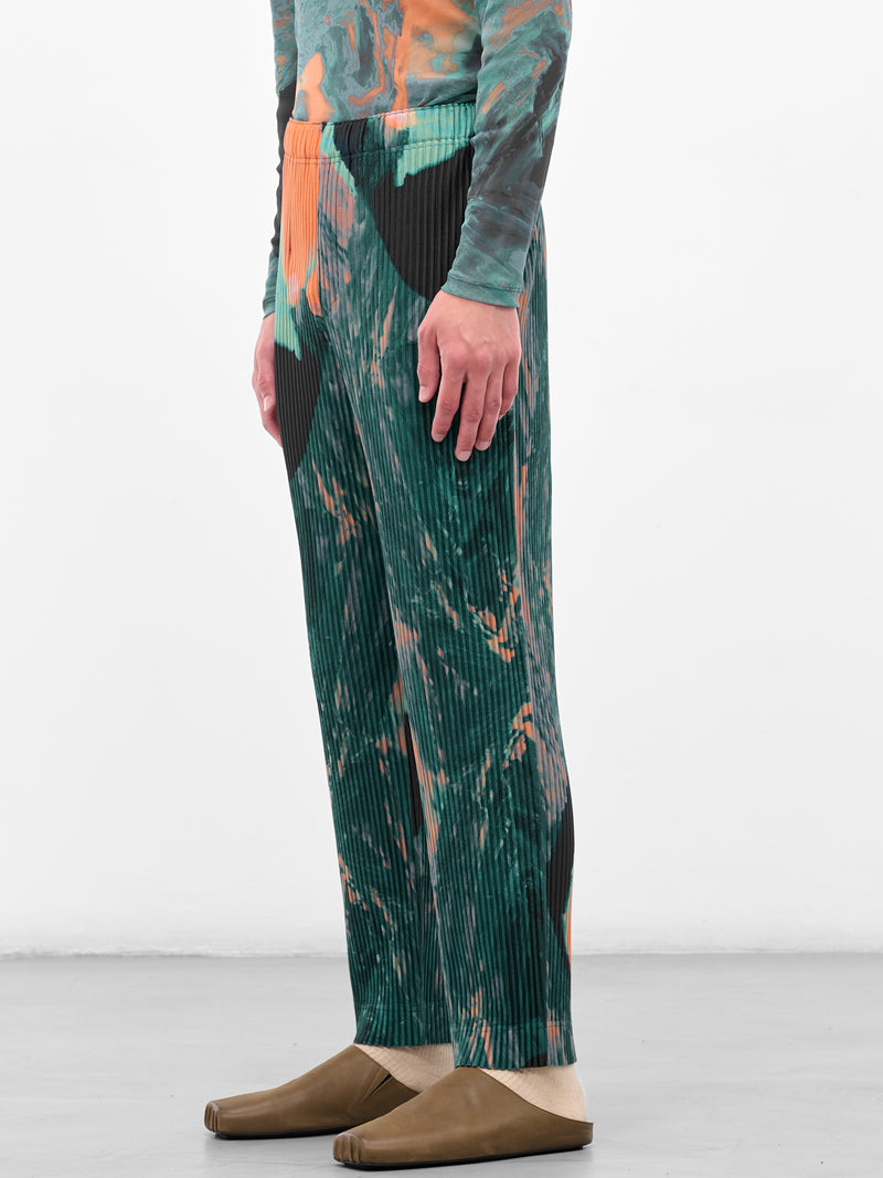 Green Agate Pleated Trousers (HP58JF207-62-GREEN)