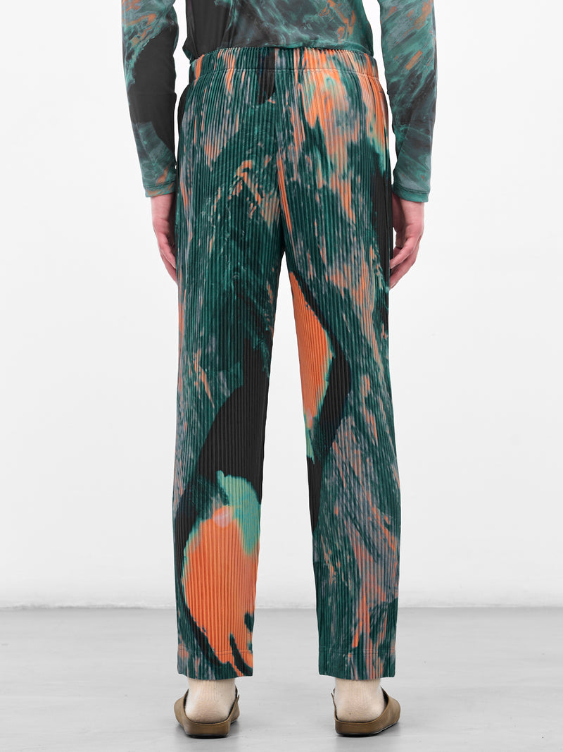 Green Agate Pleated Trousers (HP58JF207-62-GREEN)