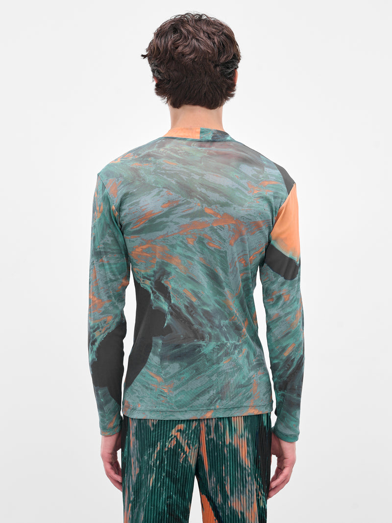 Green Agate Mock Neck Top (HP58JK325-62-GREEN)