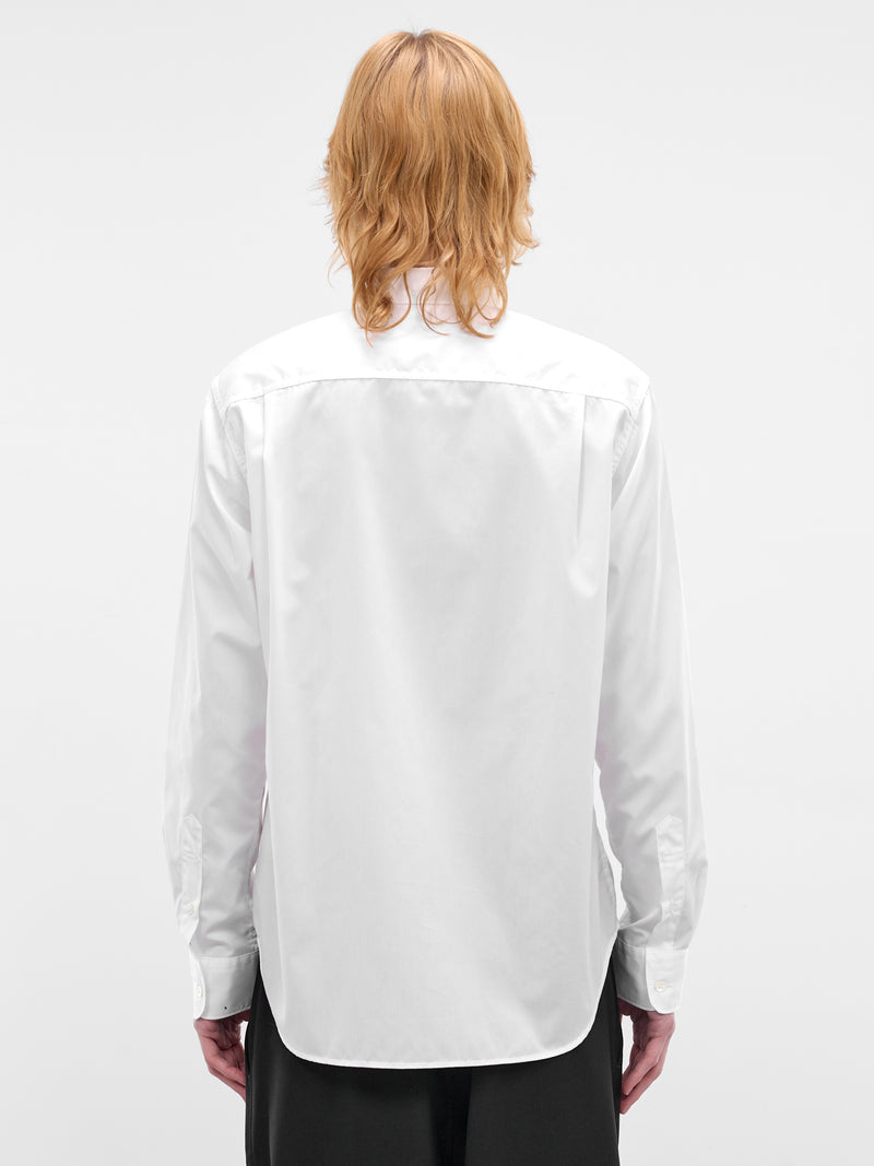 White Cotton Button-Up Shirt (HQ-B101-S26-WHITE)