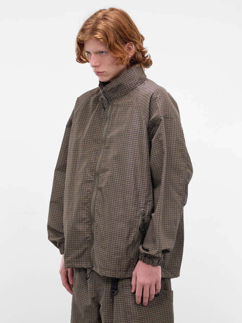 Khaki Plaid Zip Jacket (HQ-J023-S26-KHAKI)