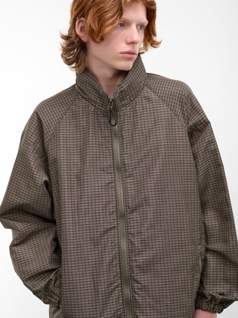 Khaki Plaid Zip Jacket (HQ-J023-S26-KHAKI)