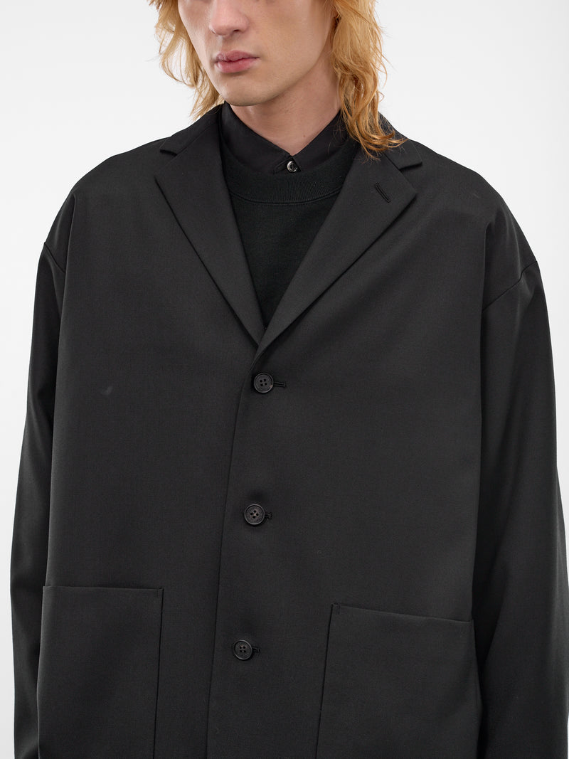 Wool Boxy Blazer (HQ-J009-S26-BLACK)