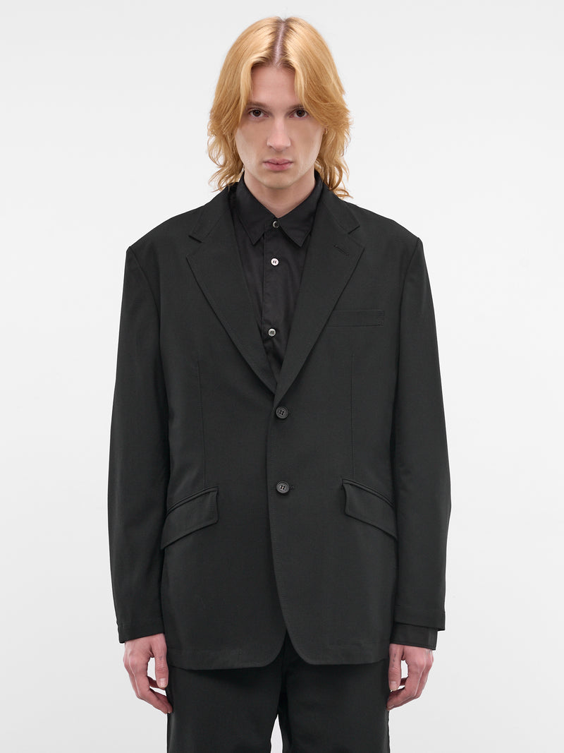 Black Wool Tailored Blazer (HQ-J101-S26-BLACK)