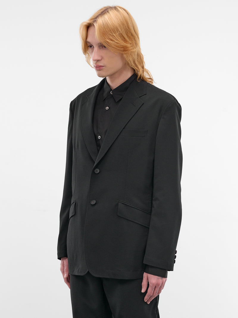 Black Wool Tailored Blazer (HQ-J101-S26-BLACK)