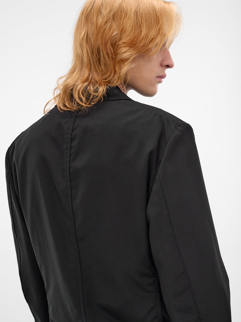 Black Wool Tailored Blazer (HQ-J101-S26-BLACK)