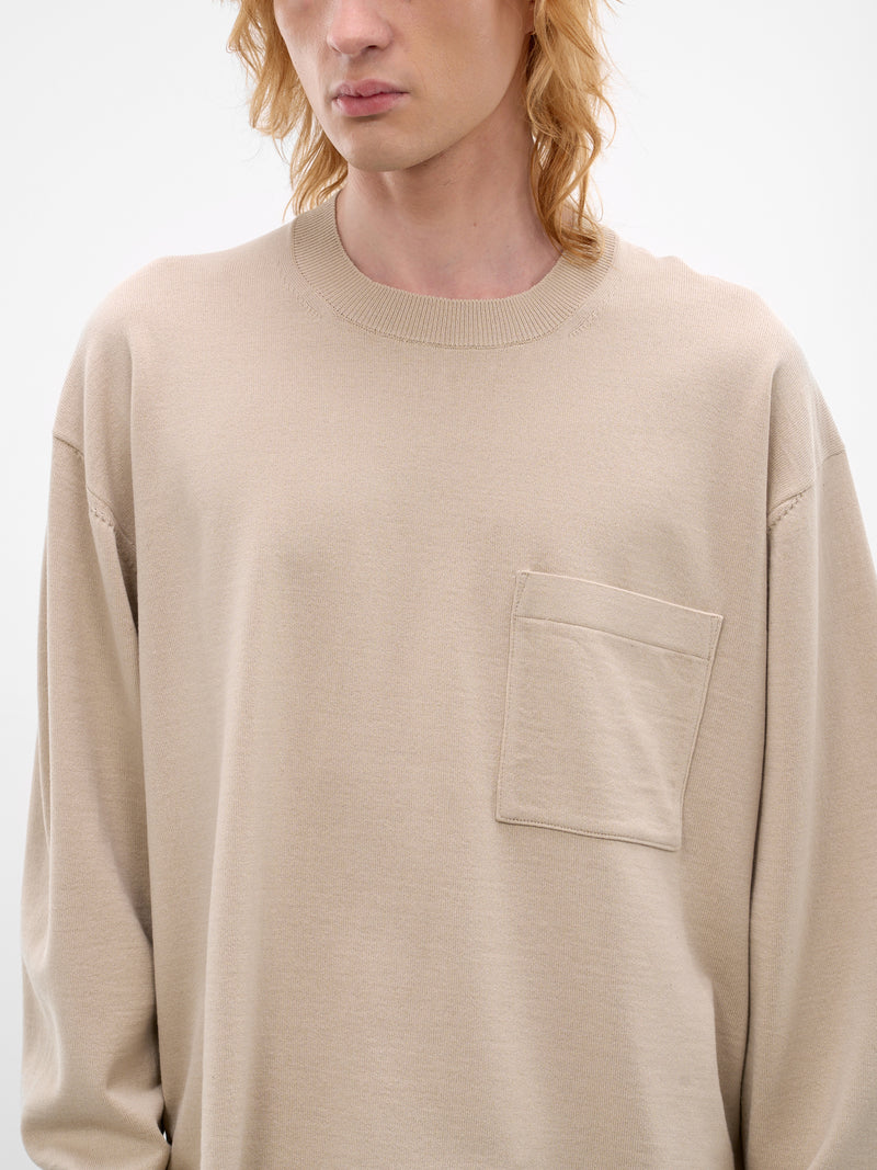 Beige Wool-Cotton Knit Sweater (HQ-N003-S26-BEIGE)