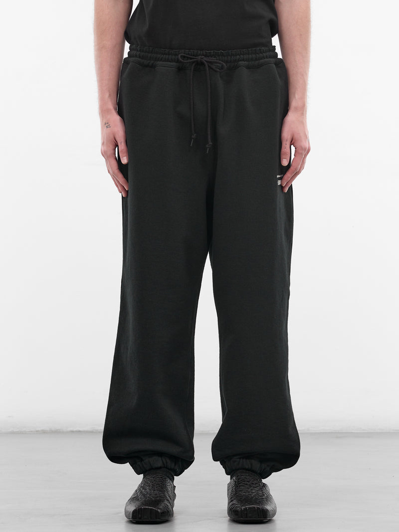Black Cotton Logo Wide Joggers (HQ-P104-S26-BLACK)