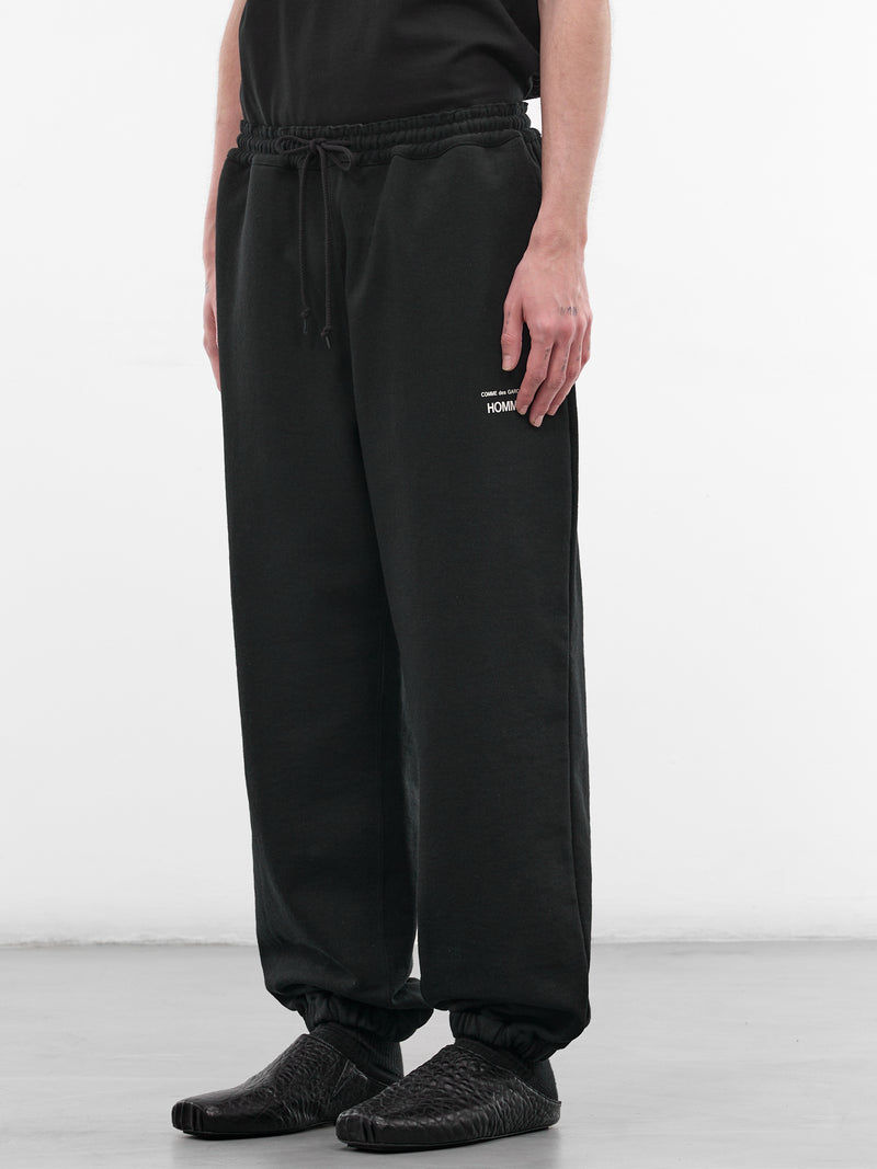 Black Cotton Logo Wide Joggers (HQ-P104-S26-BLACK)