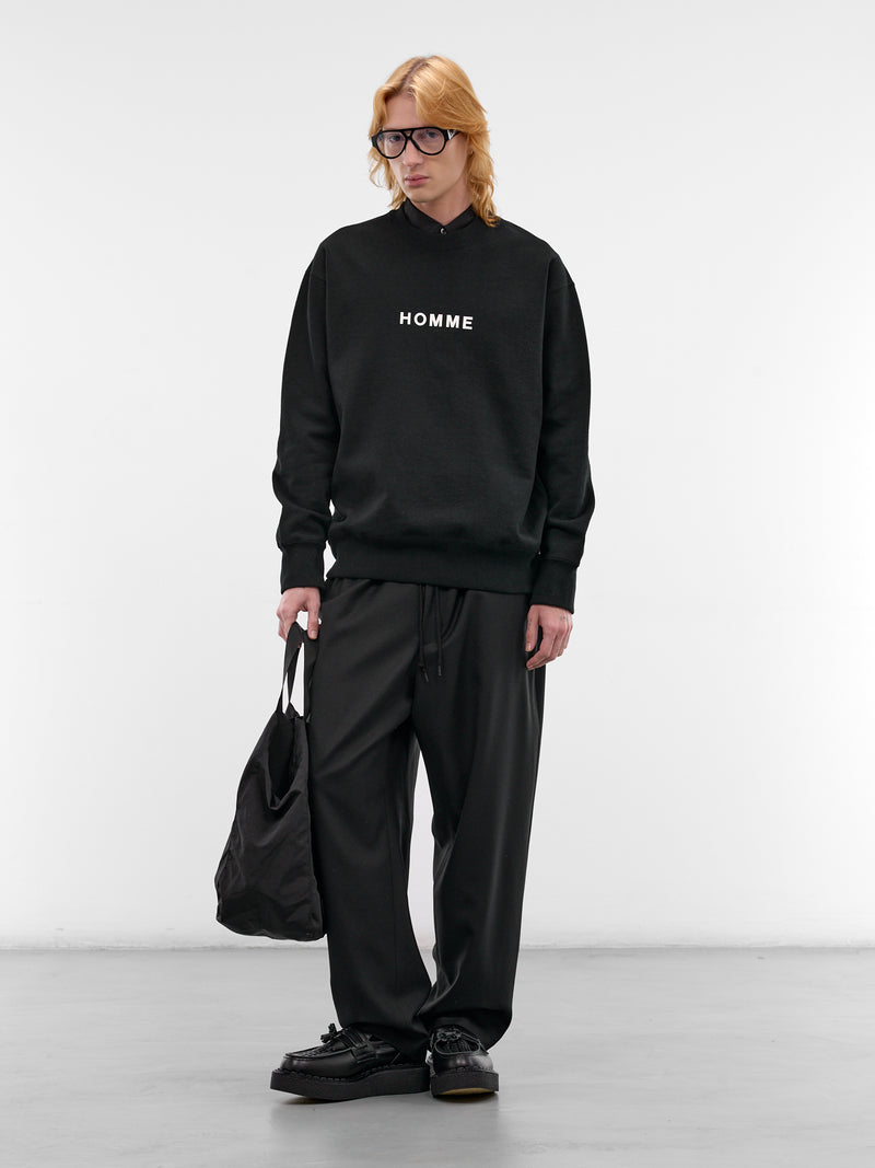 Black Cotton Button-Up Shirt (HQ-B101-S26-BLACK)